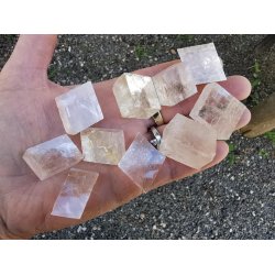 Lys Fersken Farvet Optisk Calcit /Calsit 