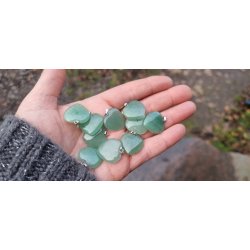 Lille Grn Aventurin Sten Hjerte Vedhng Smykke