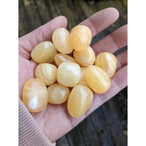 Gul Calcit Lommesten 2 - 2,5 cm Fra Mexico