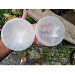 Hvid Selenit Skl - ca. 10 cm  - B kvalitet