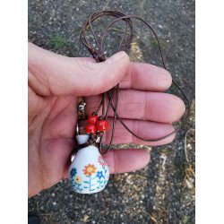 Lille Keramisk Krukke Vedhng - Halskde 