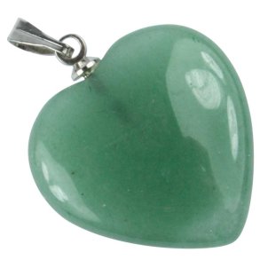 Lille Grn Aventurin Sten Hjerte Vedhng Smykke