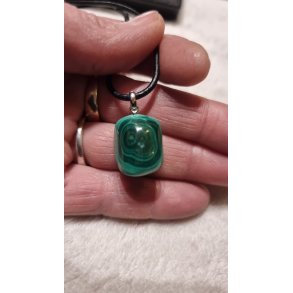 Smukt Malakit Sten Vedhng - Sterling Slv  Nr. 4