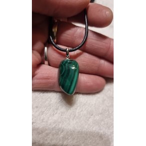 Smukt Malakit Sten Vedhng - Sterling Slv  Nr. 5