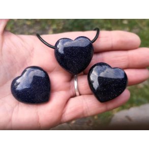 Smukt Midnightstone Sten Hjerte Vedhng