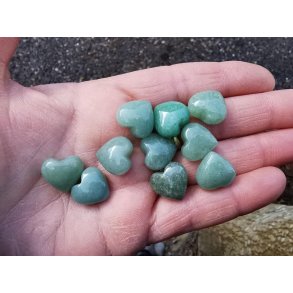 Mini Sten Hjerte 15mm - Grn Aventurin 