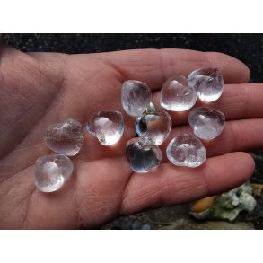 Mini Sten Hjerte 15mm - Bjergkrystal