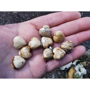 Mini Sten Hjerte 15mm - Landskabs Jaspis