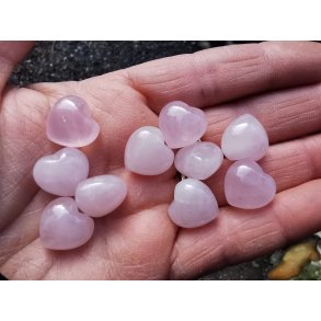 Mini Sten Hjerte 15mm - Rosenkvarts