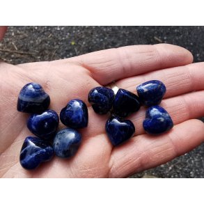 Mini Sten Hjerte 15mm - Sodalit