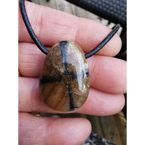 Smuk Chiastolit Korssten Sten Vedhng Smykke nr. 20