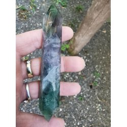 Yderst Smuk Regnbue Fluorit Dobbeltermineret stav - nr. 30