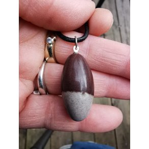 Smuk Blank Poleret Shiva Lingam Sten smykke Vedhng Nr. 34