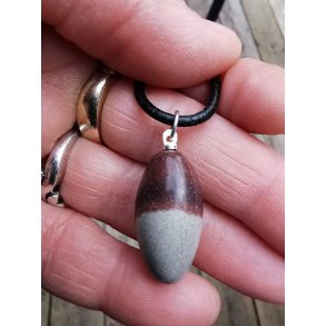 Smuk Blank Poleret Shiva Lingam Sten smykke Vedhng Nr. 37