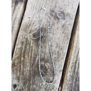 Smuk & Enkel R Diamant Halskde - 45 cm - sterling slv