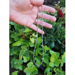 Smuk &amp; Enkel R Diamant Halskde - 45 cm - sterling slv