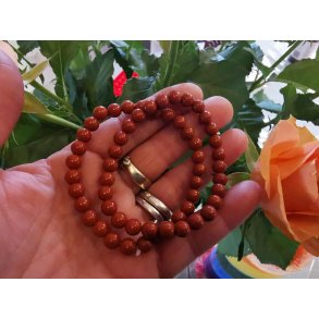 Smukt Rd Jaspis Sten Armbnd - 6 mm rund