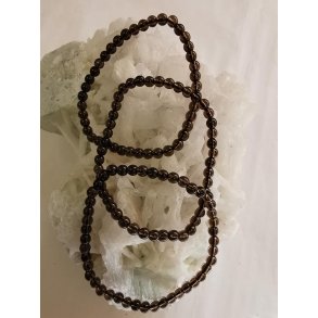 Smukt Rgkvarts Sten Armbnd 4mm Rund