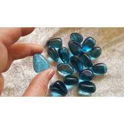 Bl� Sibirisk Bl� kvarts Lommesten 