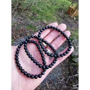 Shungit Sten Armbnd 6mm rund