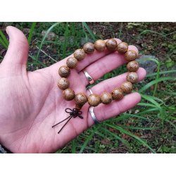 Smuk Mala Sandelwood Tr Armbnd- 12mm rund