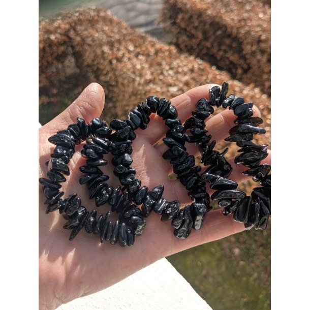 Sort Tektit Armbnd 