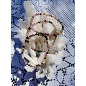 Smukt Turmalin Mix Sten Armbnd 3-4 mm Facet