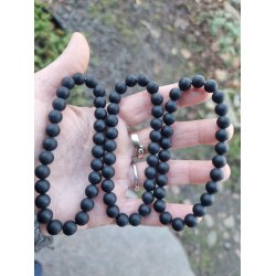 Mat Sort Onyx Sten Armbnd 8mm rund - 21 cm - Unisex - Herre